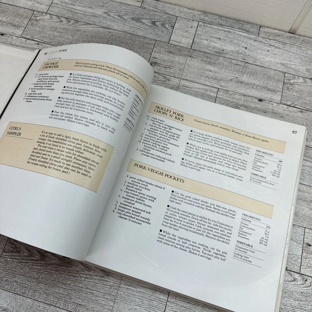 Quick And Easy Diet Recipes Better Homes And Gardens Vtg 1989 Hardcover Cookbook